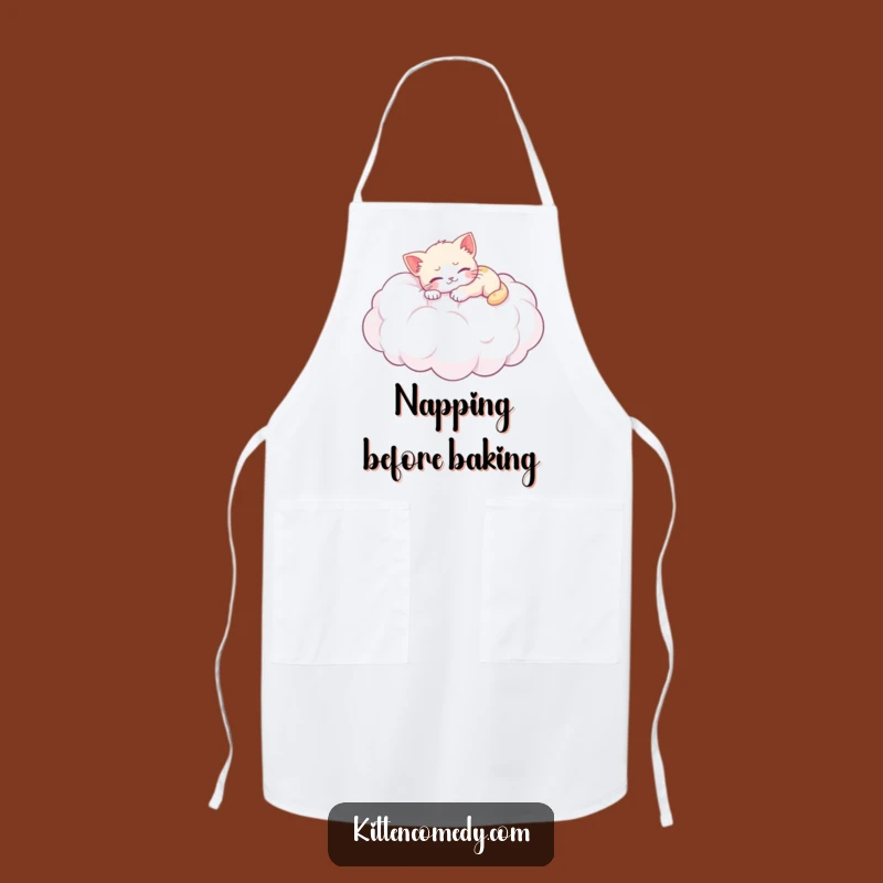 Funny Kitten Cloud Nap Apron: Kitchen Wear for Cat Lovers