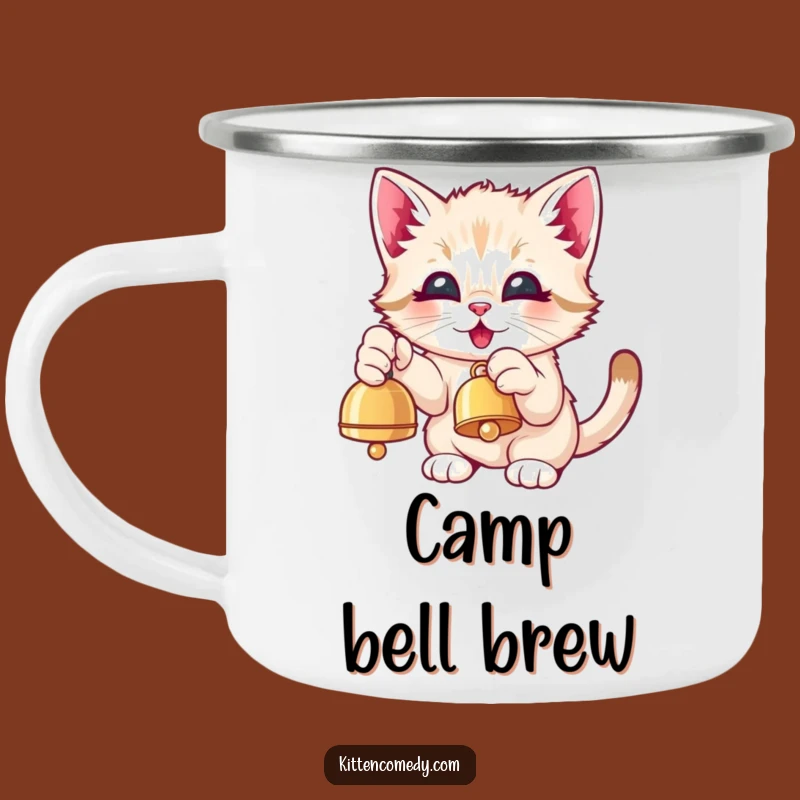 Durable Kawaii Kitten Bell Paw Camping Mug - Funny Outdoor Joy