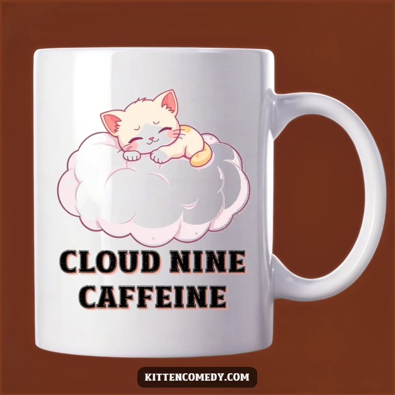 Funny Kitten Cloud Nap Mug: Adorable and Humorous Gift for Cat Lovers