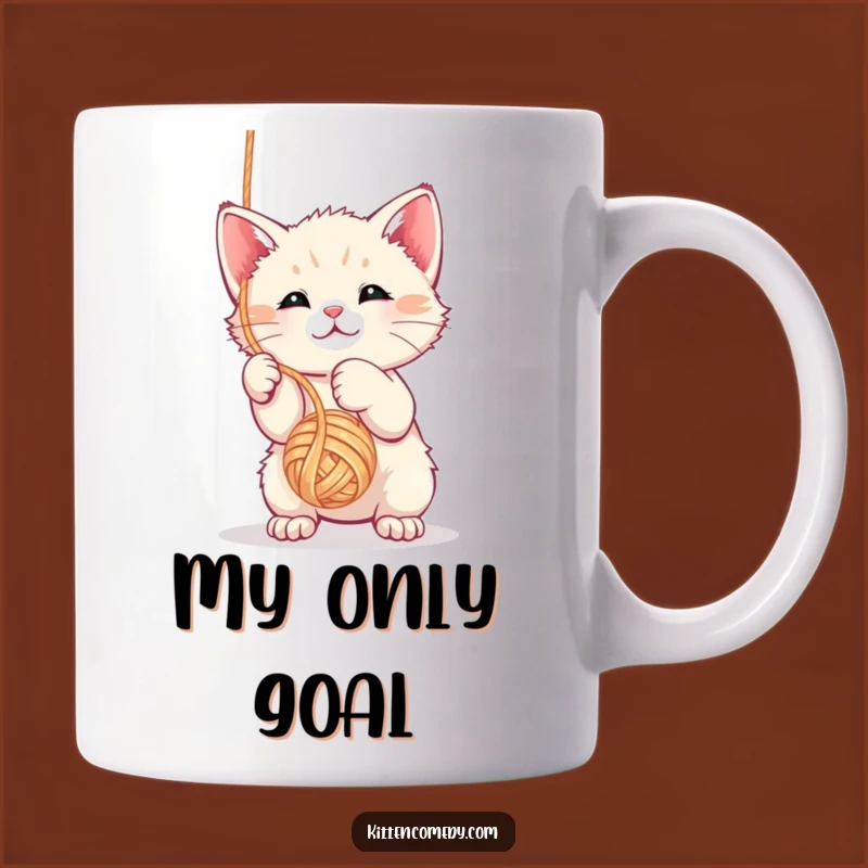 Funny Kawaii Kitten Yarn Ball Mug - The Perfect Playful Gift for Cat Lovers