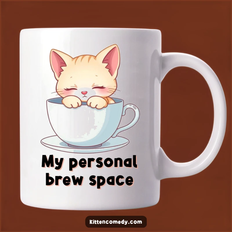 Funny Kitten Napping Mug - Adorable Cozy Gift for Tea Lovers!