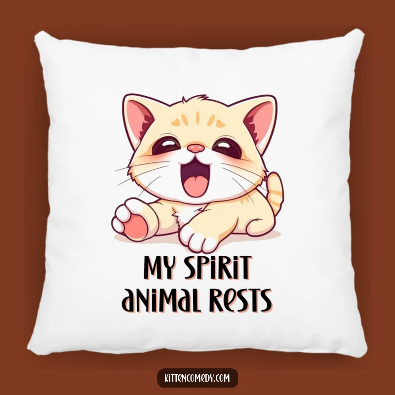 Funny Kawaii Kitten Yawn Pillow - Ultimate Comfort for Sweet Dreams