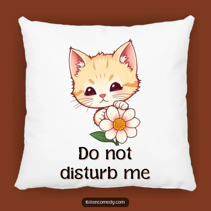 Funny Kitten Peeking Flower Pillow: Cozy Comfort with a Hilarious Feline Twist