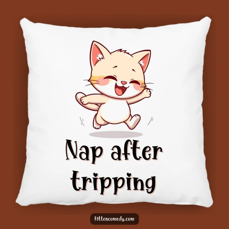 Funny Kitten Stumble Pillow: Cozy Clumsy Cushion - Adorable Humorous Gift