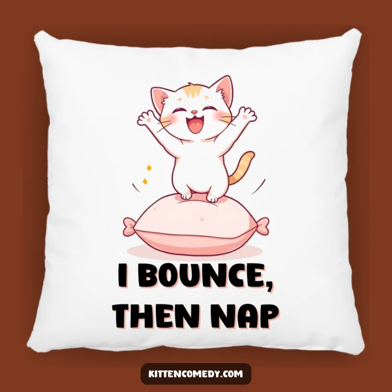 Soft Kawaii Kitten Leap Pillow - Comfy & Funny Gift for Cat Cuddles