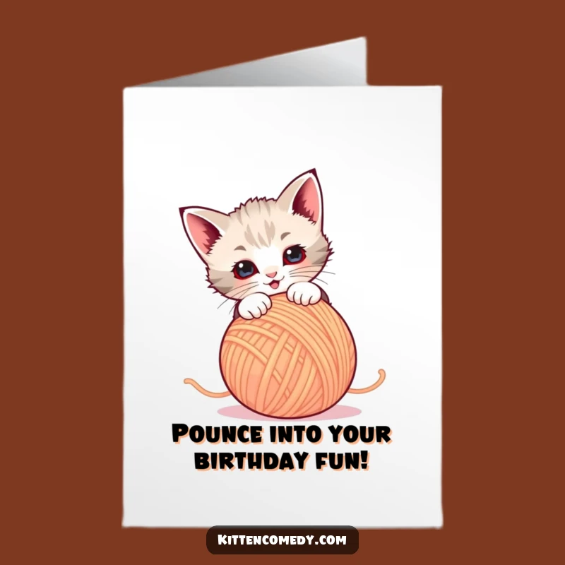 Funny Kitten Yarn Birthday Card Free Printable: Pounce on Fun Downloadable!