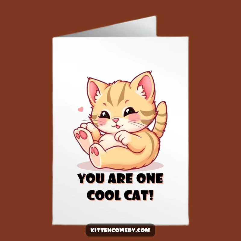 Free Printable Congratulations Card: Playful Kitten Funny DIY Gift