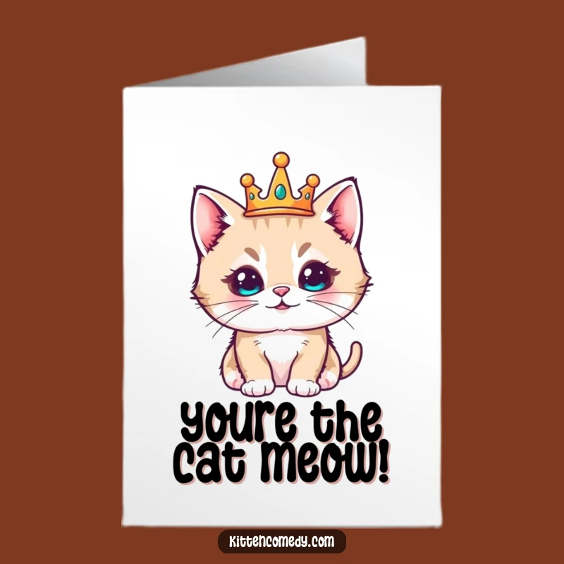 Free Printable Royal Kitten Congrats Card - Regal Pride for Achievements!
