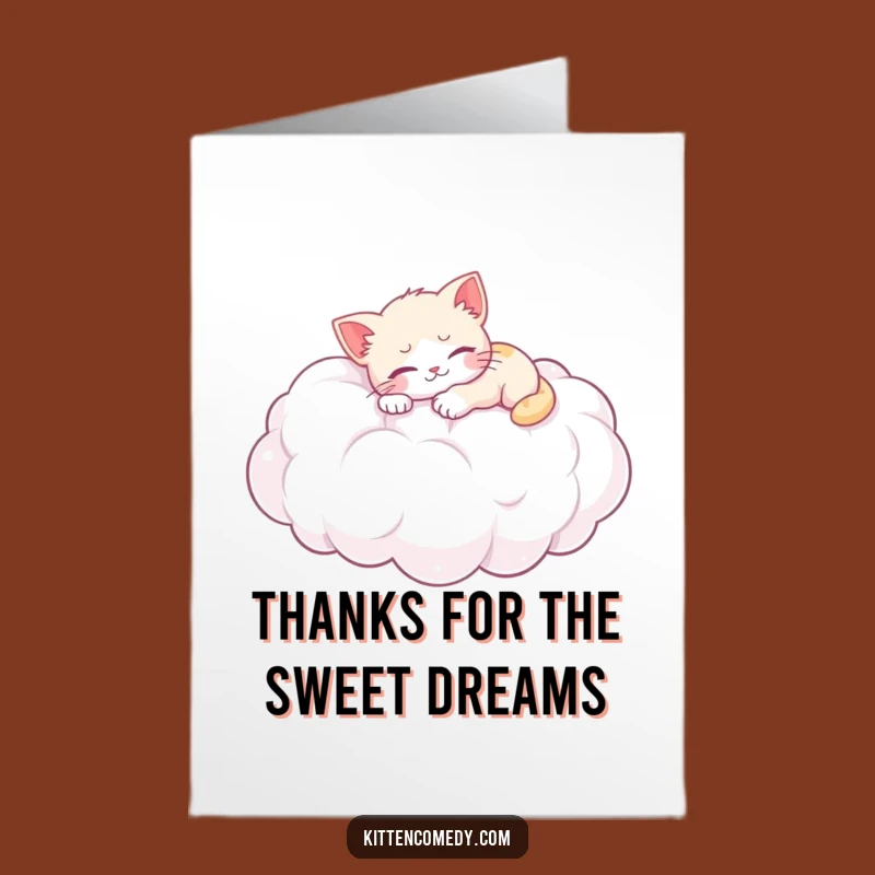 Free Printable Kitten Thank You Card: Cloud Napper for a Sweet, Downloadable Gift