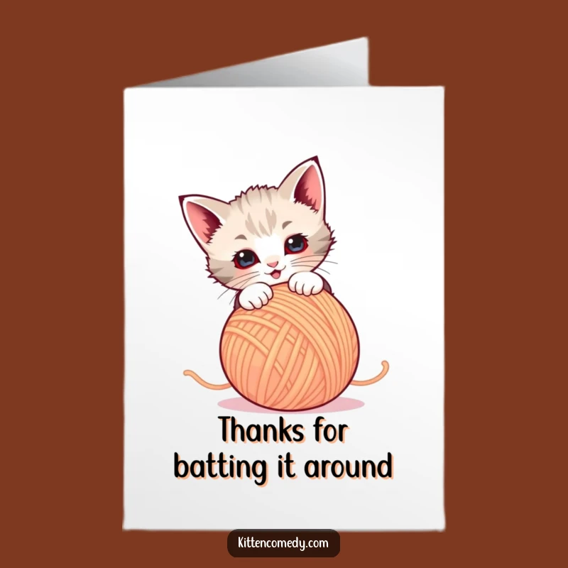 Free Printable Kitten Thank You Card: Playful Thanks Downloadable Gift!