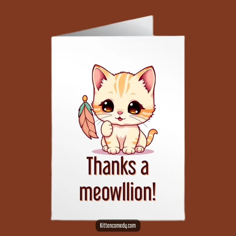 Free Printable Thank You Card: Cute Kitten Appreciation, Humorous Downloadable Gift