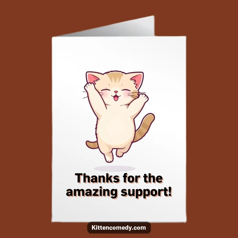 Free Printable Thank You Card: Kitten Flip - Hilarious DIY Gift