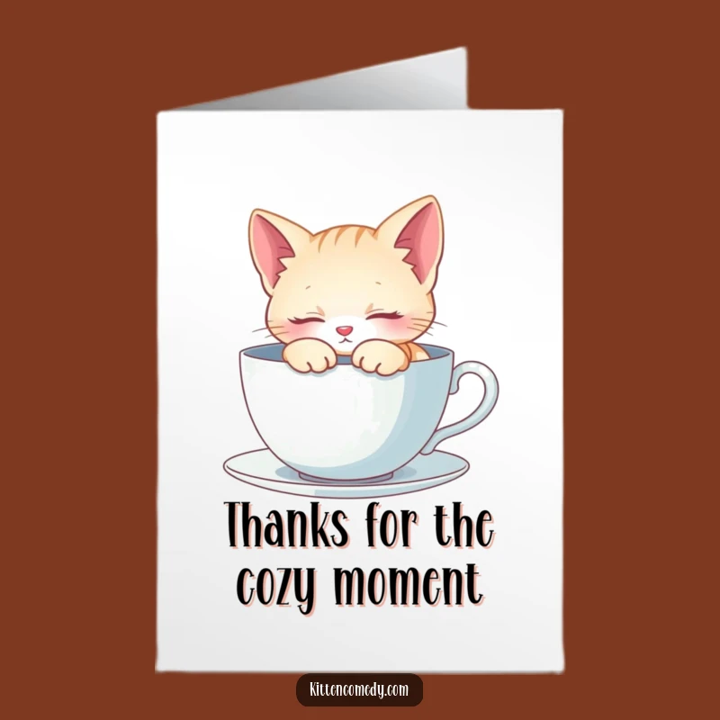 Free Printable Kitten Nap Thank You Card: Cozy Thanks Downloadable Gift!