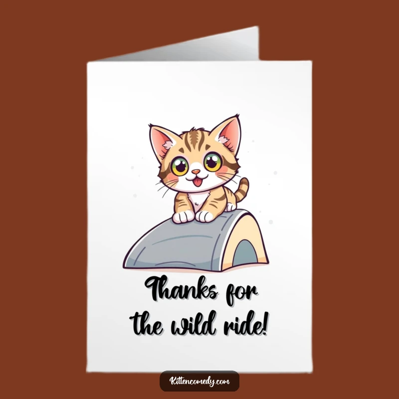Free Printable Thank You Card: Speedy Kitten Gratitude, Hilarious Downloadable Gift