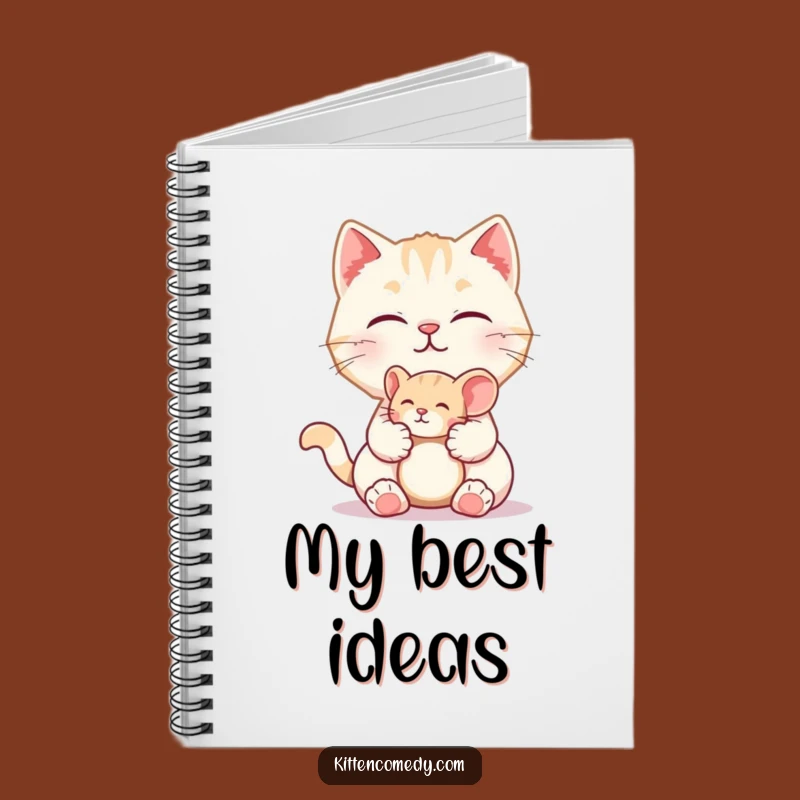 Funny Kitten Mouse Notebook: Playful Kitty Journal - Humorous Stationery Gift