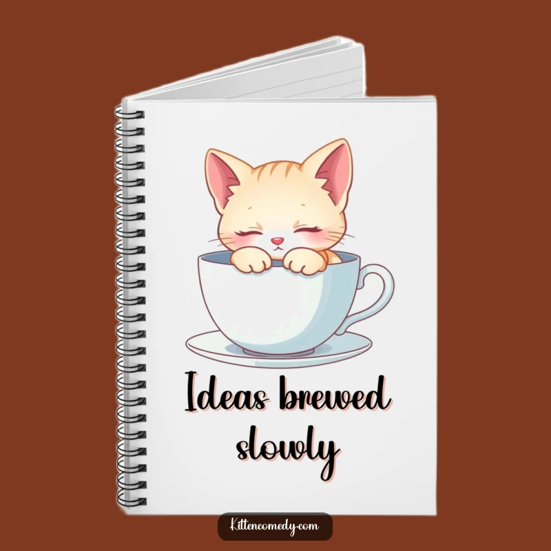 Funny Kitten Napping Notebook - Jot Down Dreams, Cute Gift!