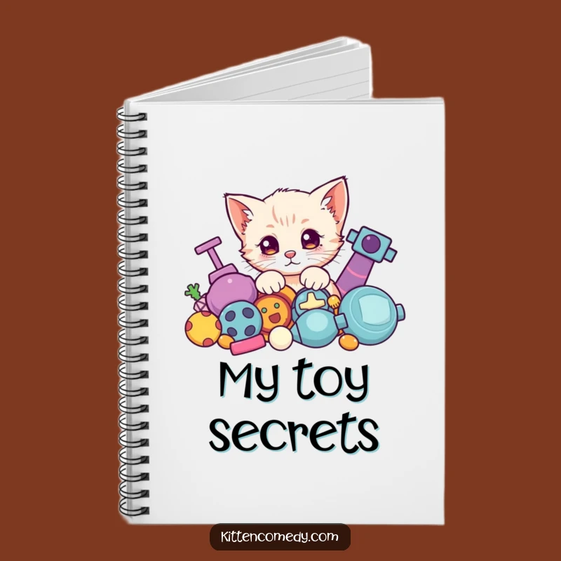 Funny Kawaii Kitten Toy Peek Notebook - Journal Your Curious Thoughts!