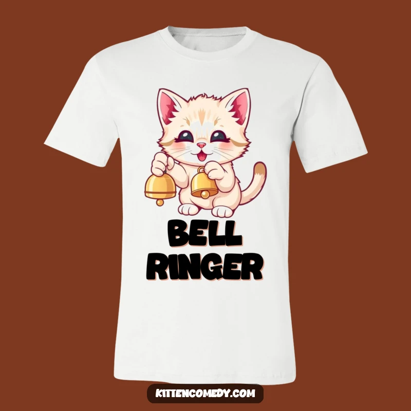 Funny Kawaii Kitten Bell Paw T-Shirt - Delightful & Playful Gift for Cat Fans