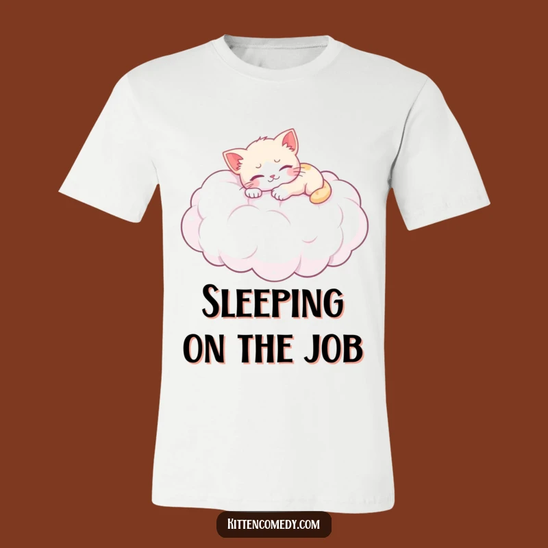 Funny Kitten Cloud Nap T-Shirt: Cute and Humorous Tee for Dreamers