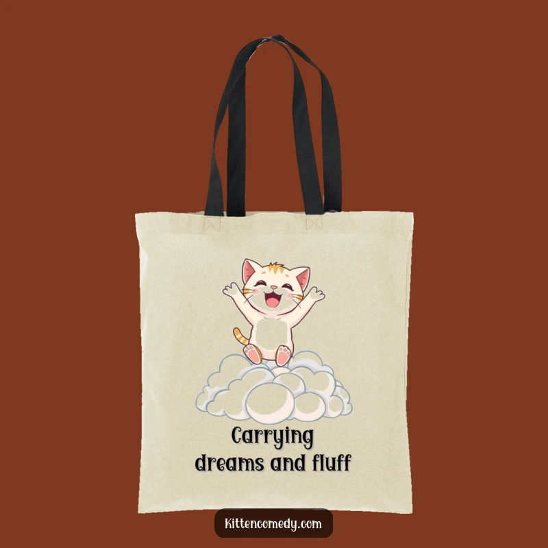 Funny Excited Kitten Tote Bag for Carrying Joy and Essentials Anywhere