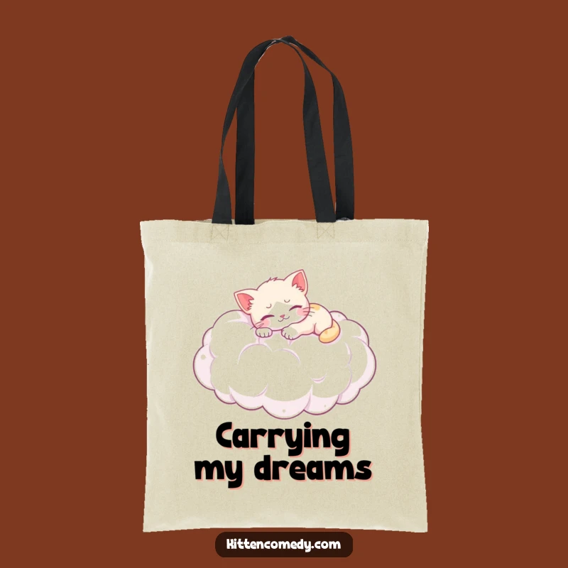 Funny Kitten Cloud Nap Tote Bag: Adorable Accessory for Cat Lovers