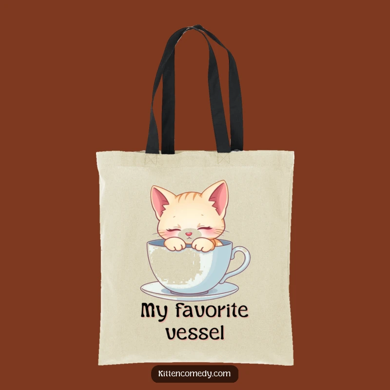 Funny Kitten Napping Tote Bag - Carry Your Calm, Cute Gift!