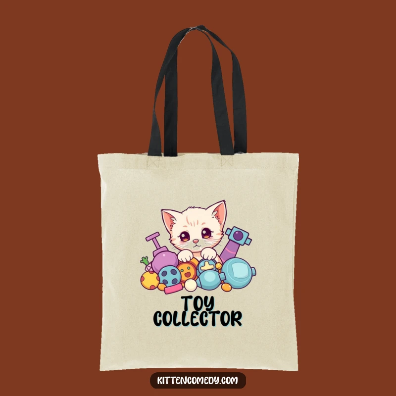 Funny Kawaii Kitten Toy Peek Tote Bag - Carry Your Curiosity in Style!